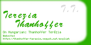 terezia thanhoffer business card